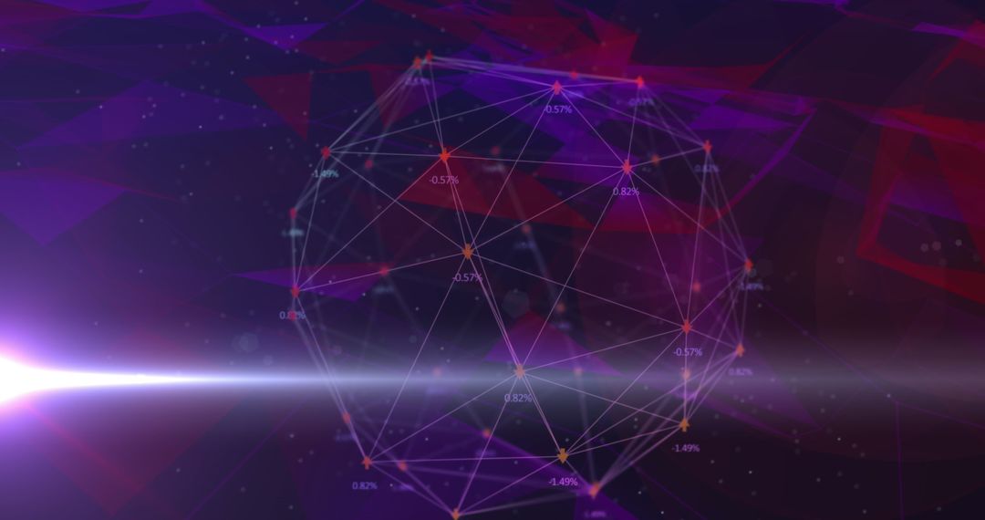 Abstract Digital Network with Connected Nodes and Data Points - Free Images, Stock Photos and Pictures on Pikwizard.com