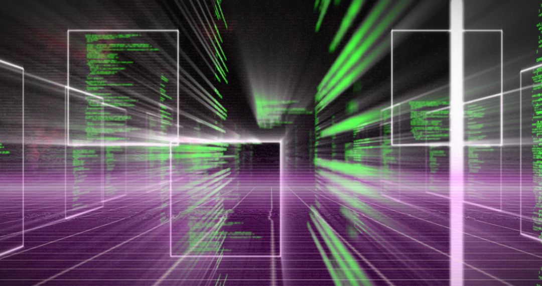 abstract digital data streams flowing in purple-coded space - Free Images, Stock Photos and Pictures on Pikwizard.com