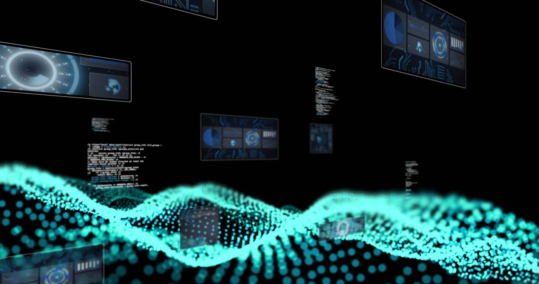 Futuristic Data Analysis and Technology Visualization Background