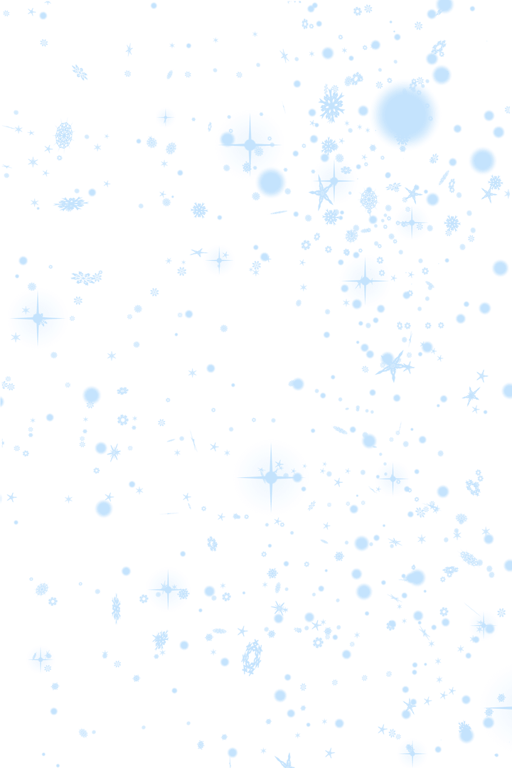 White Snowflakes on Transparent Background for Winter Illustrations