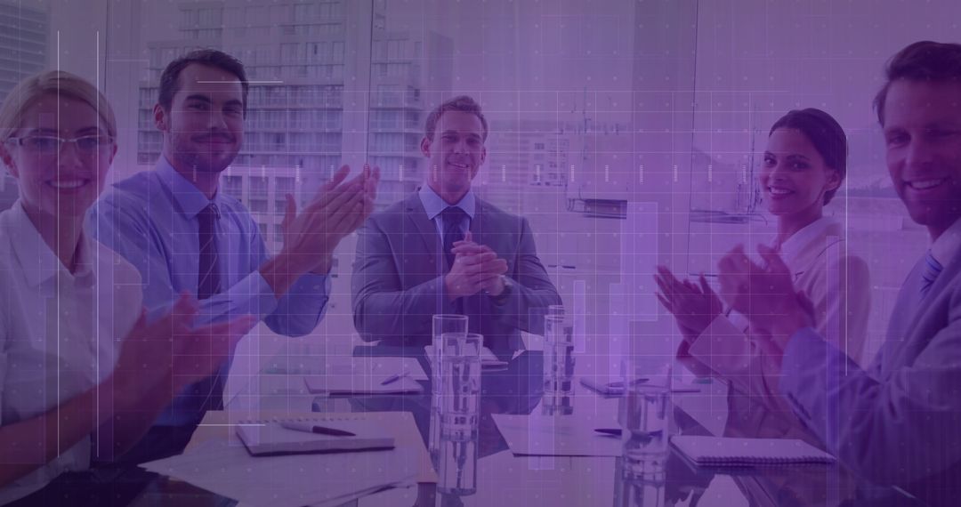 Diverse Business Team Celebrating Successful Financial Presentation