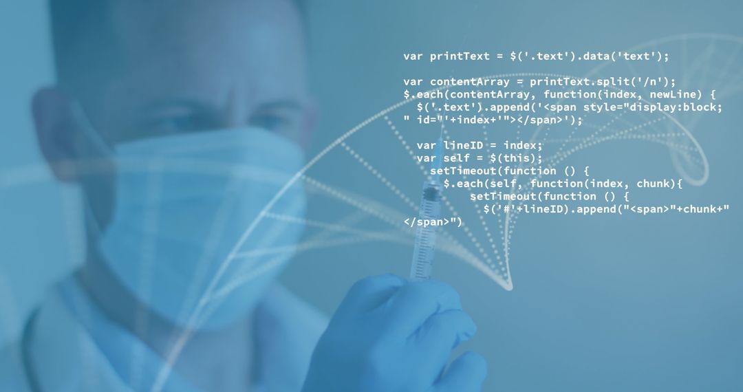 Doctor Prepares Vaccine with DNA Sequence Visualization