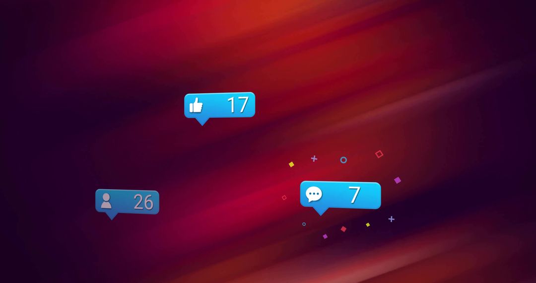 Floating Social Media Notifications on Dynamic Gradient