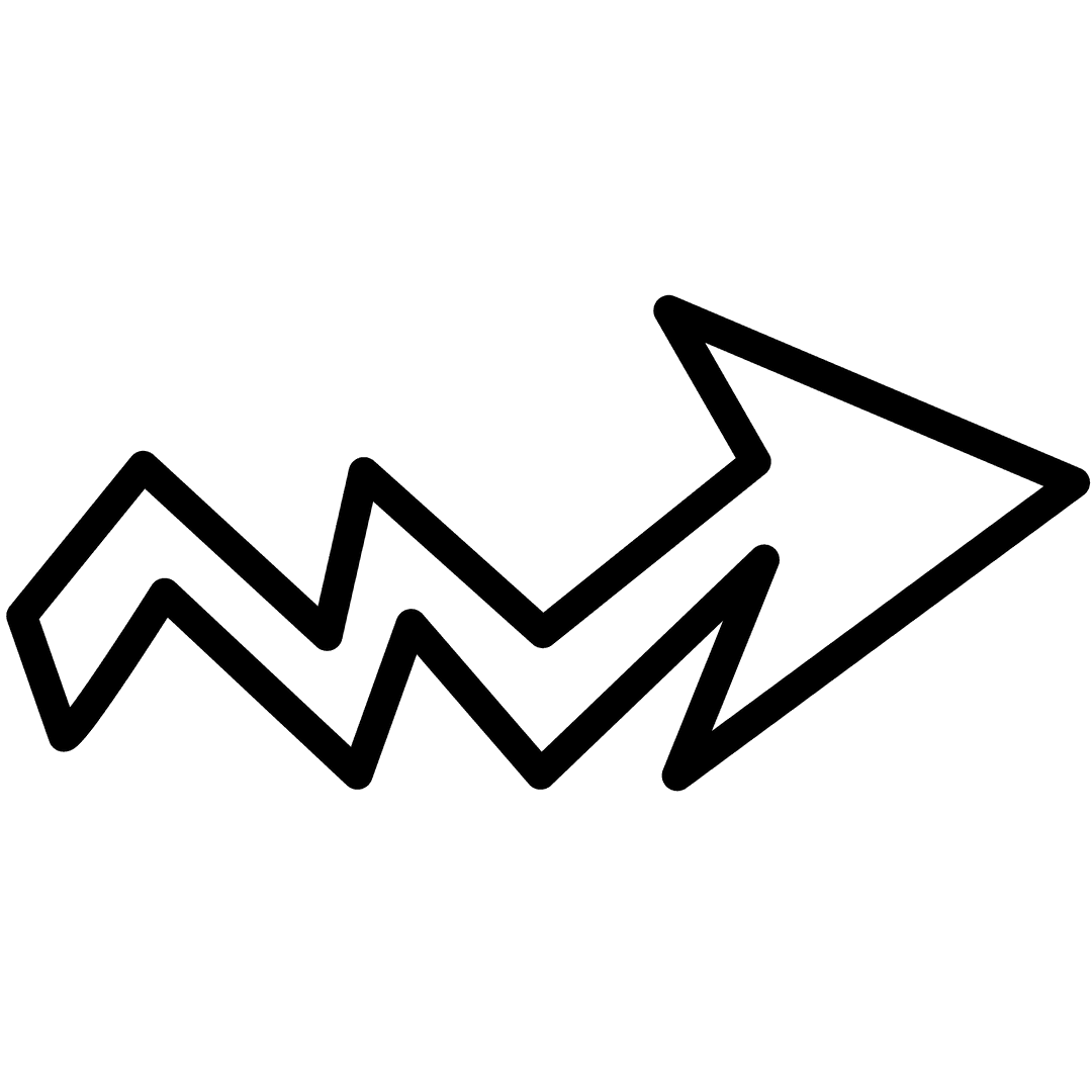 Black Transparent Arrow on a Clear Background