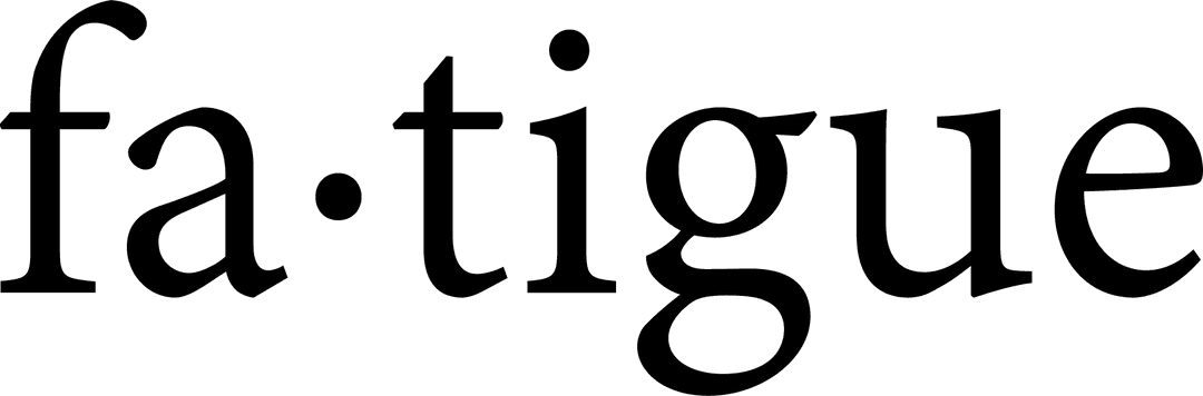 Fatigue Text on Transparent Background for Health Concepts