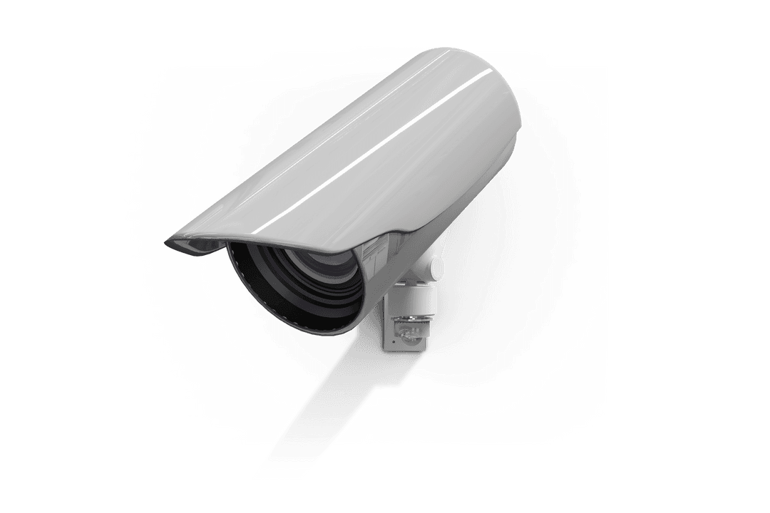 Digital Transparent Illustration of Security Camera for Property and Surveillance