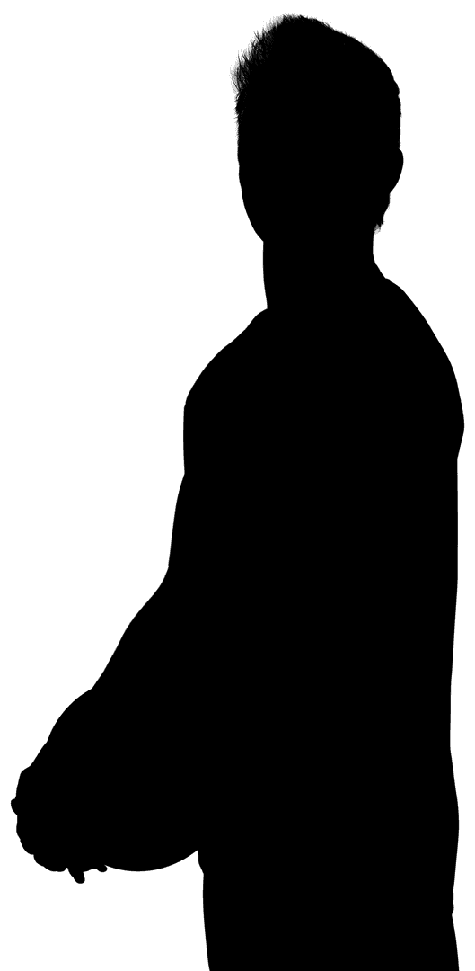 Transparent Silhouette of Man Running on White Background Illustration