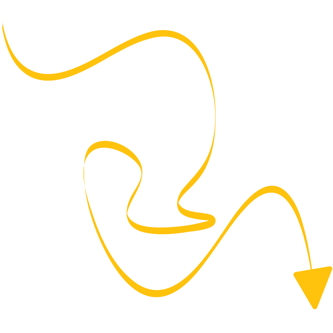 Creative Yellow Arrow on Transparent Background