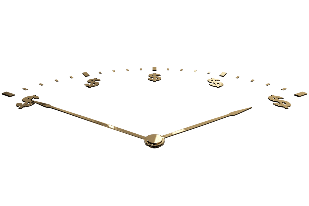 Transparent Clock Hands Replacing Numbers with Dollar Signs - Download Free Stock Images Pikwizard.com
