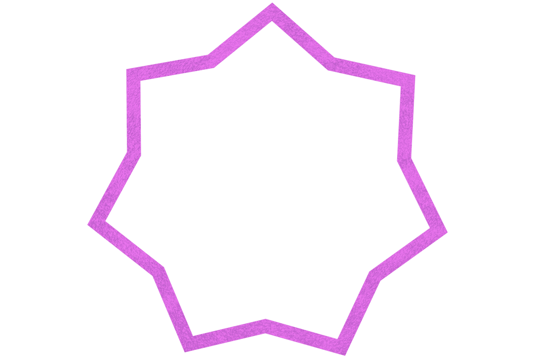 Transparent Geometric Star Shape Illustration in Purple Hue