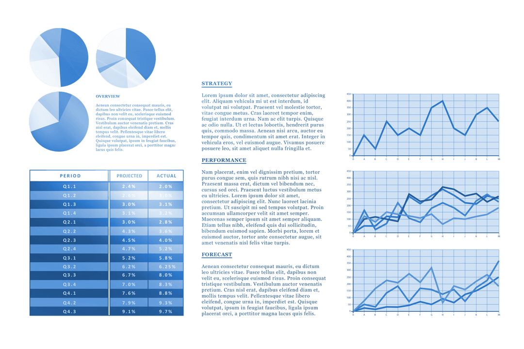 Blue Transparent Charts and Graphs Data Presentation