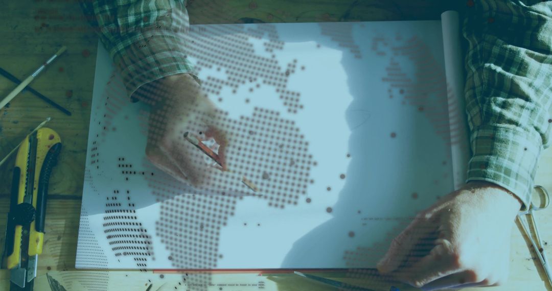 Creative Cartography with World Map Overlay in Design Workshop