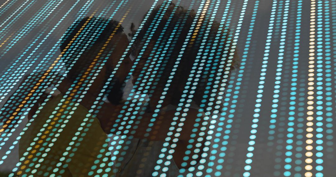 Abstract Art Examination in Modern Gallery Environment