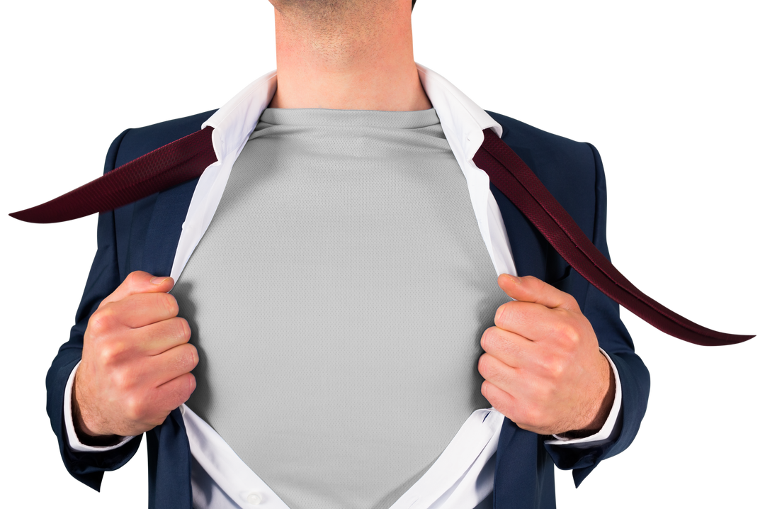 Transparent Businessman Opening Shirt Superhero Style Concept - Download Free Stock Images Pikwizard.com