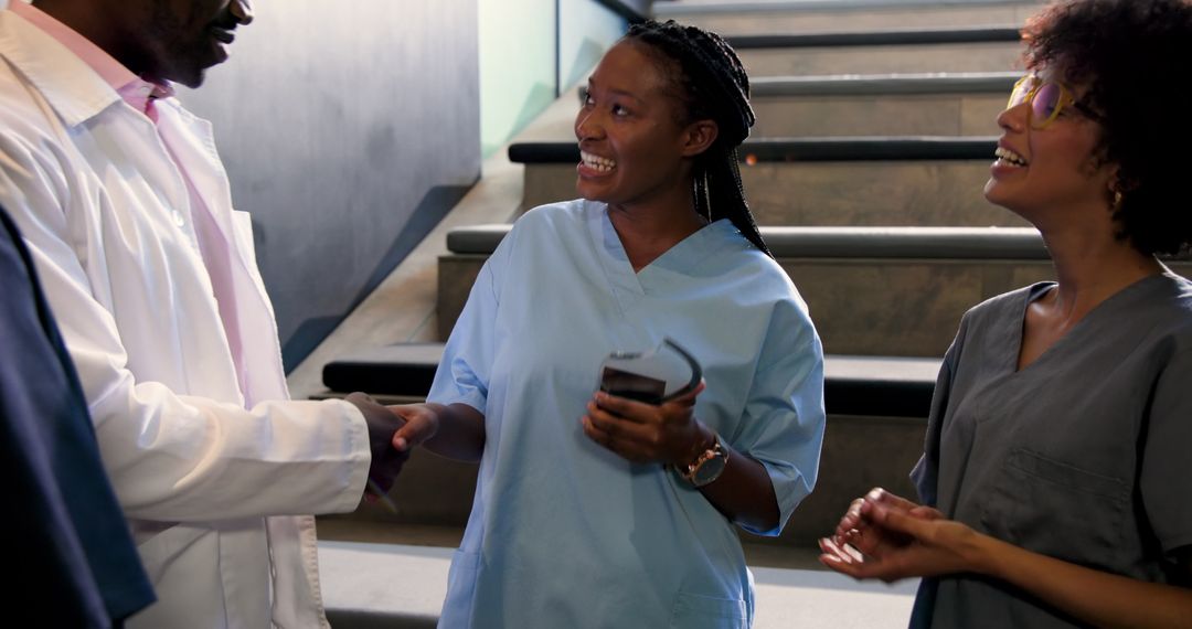 Doctors Celebrating Team Success with a Reward