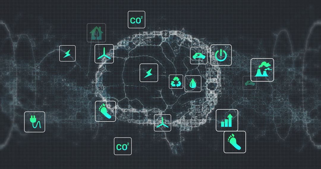 Eco Innovation and Sustainable Technology Concept with Brain and DNA Elements