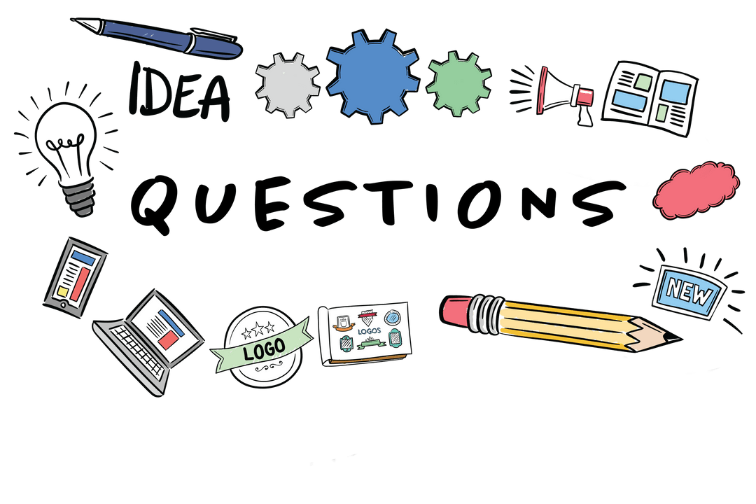 Creative Symbols and Workflow Ideas on Transparent Background