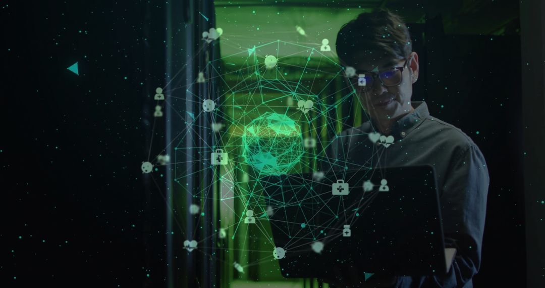 Innovative Data Science Concept in Server Room Ambience