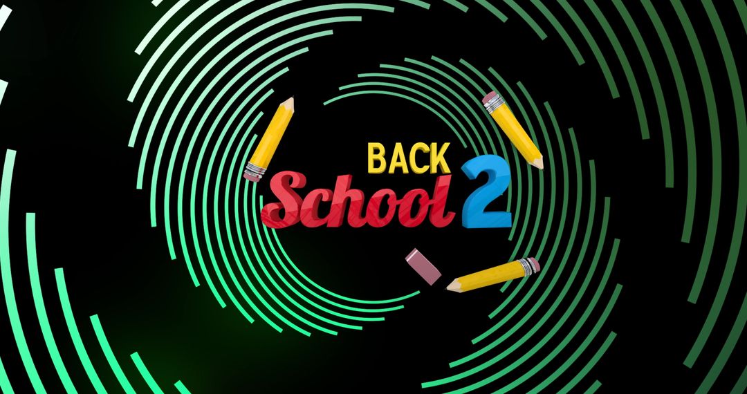 Back to School Promotions with Green Spiral Design