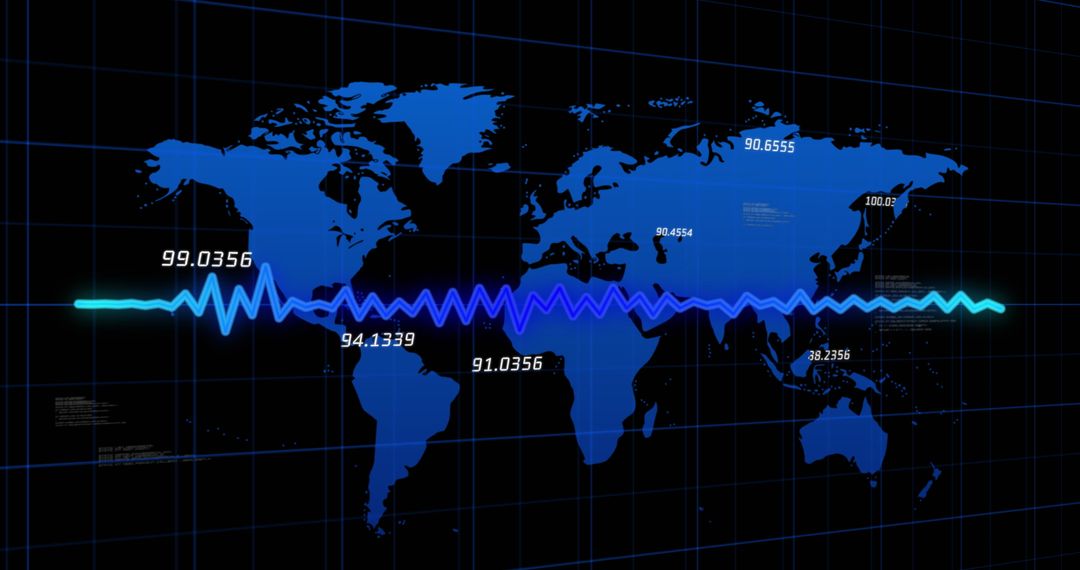 Global Data Analysis with World Map and Pulse Wave