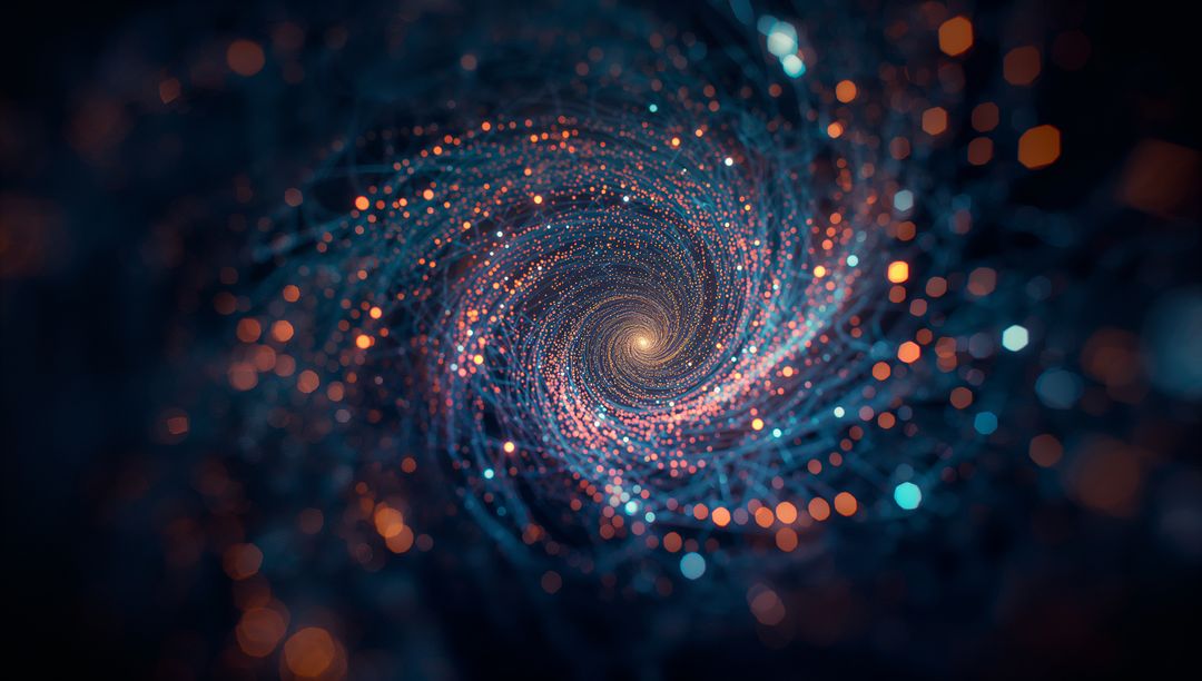 Glowing Spiral Vortex with Luminescent Particles