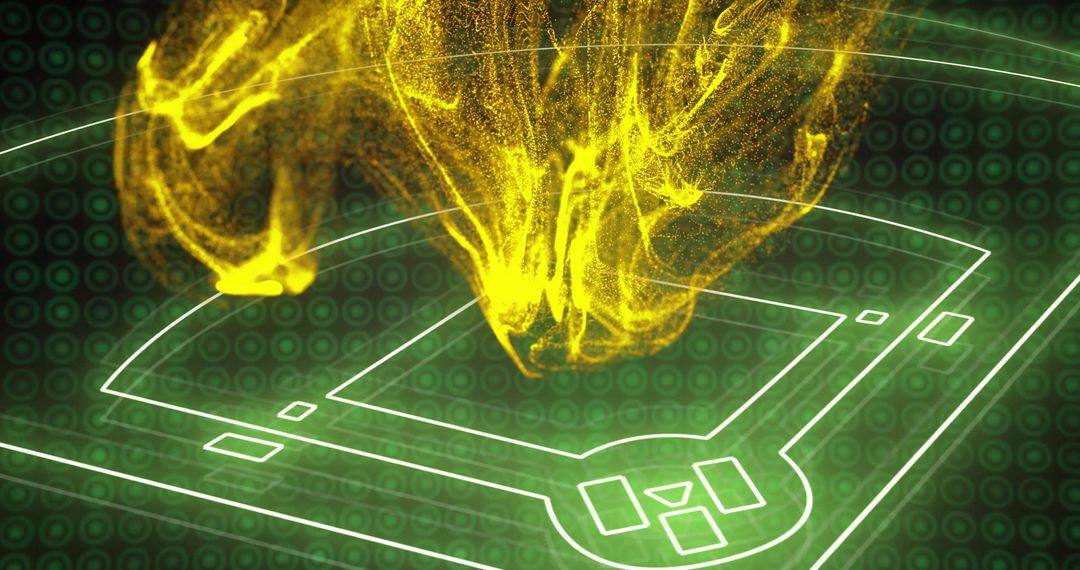 Dynamic Abstract Energy Over Digital Baseball Field Layout