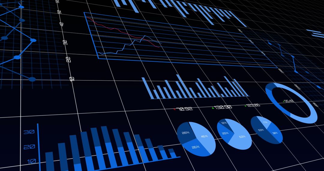 Dynamic Financial Data on Grid Background