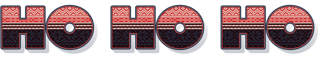 Transparent Festive Ho Ho Ho Christmas Pattern Design