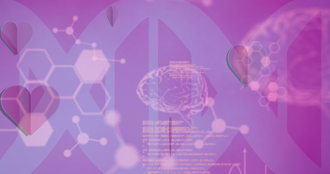 Futuristic Medical Innovation Concept with Brain and DNA