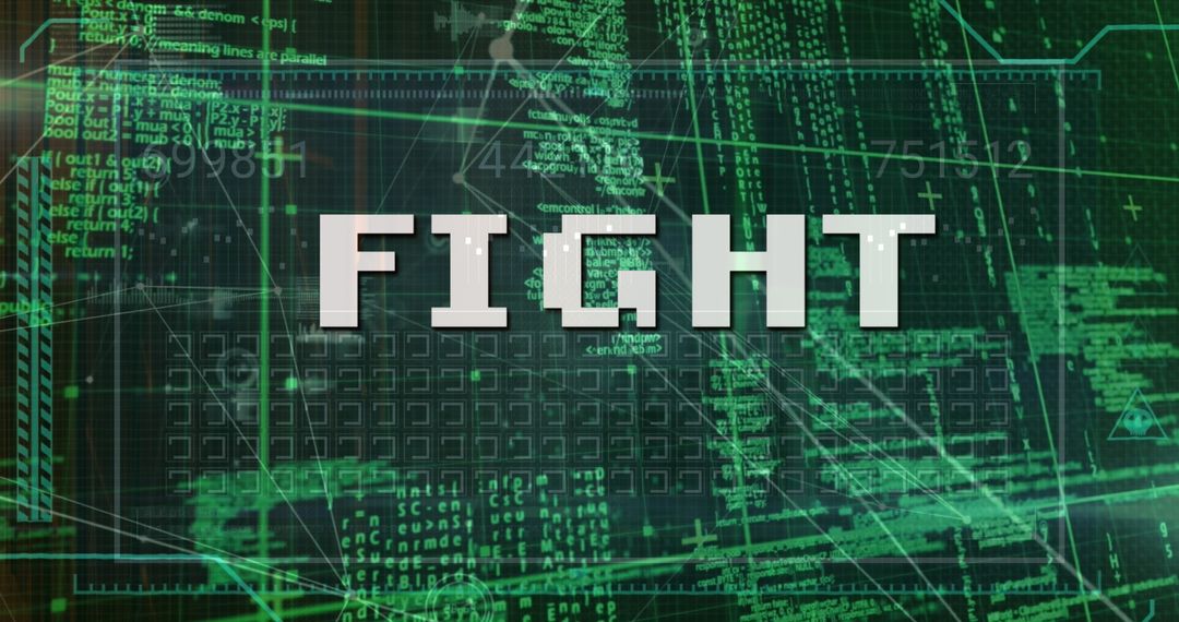 Cybersecurity Threat Alert with Digital Coding Background