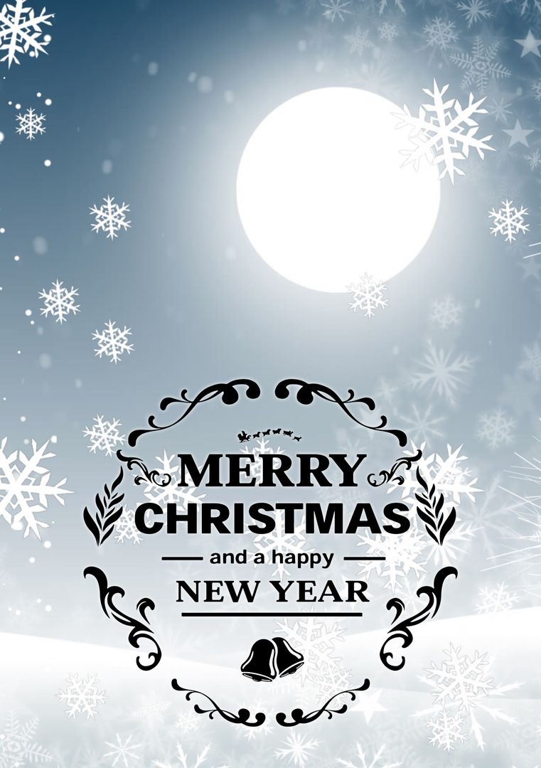 Merry Christmas and Happy New Year Festive Card Design