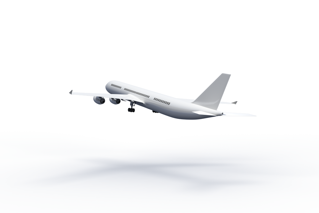 White Passenger Jet Plane on Transparent Background Ready for Digital Use - Download Free Stock Images Pikwizard.com