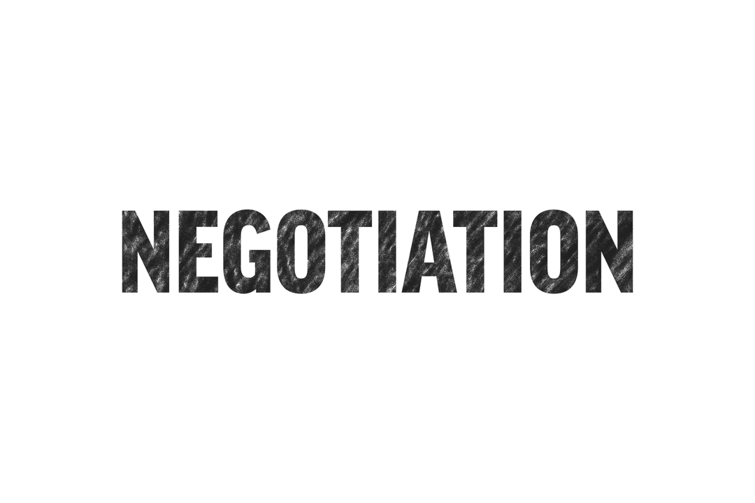 Transparent Black Text: Negotiation Concept Vector