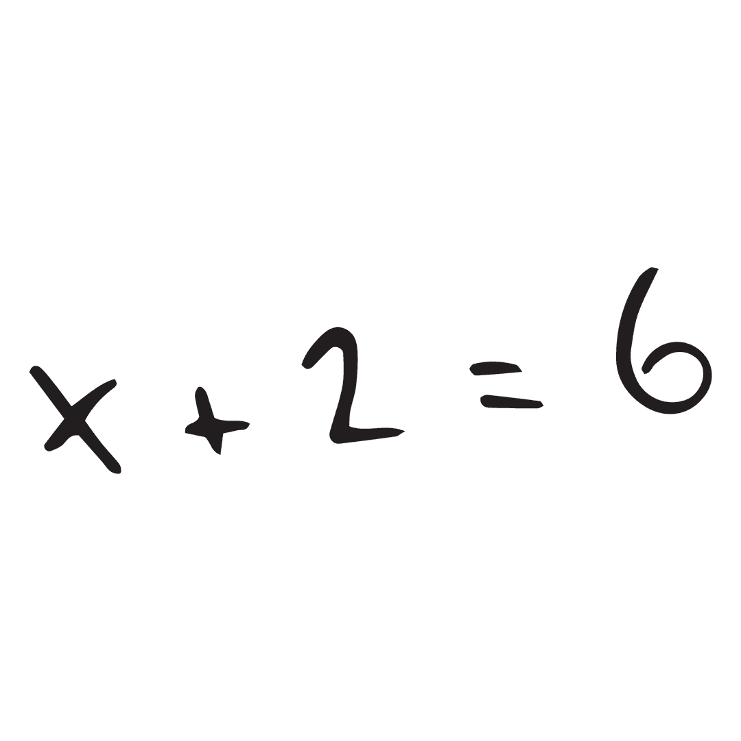 Handwritten Mathematical Equation on Transparent Background