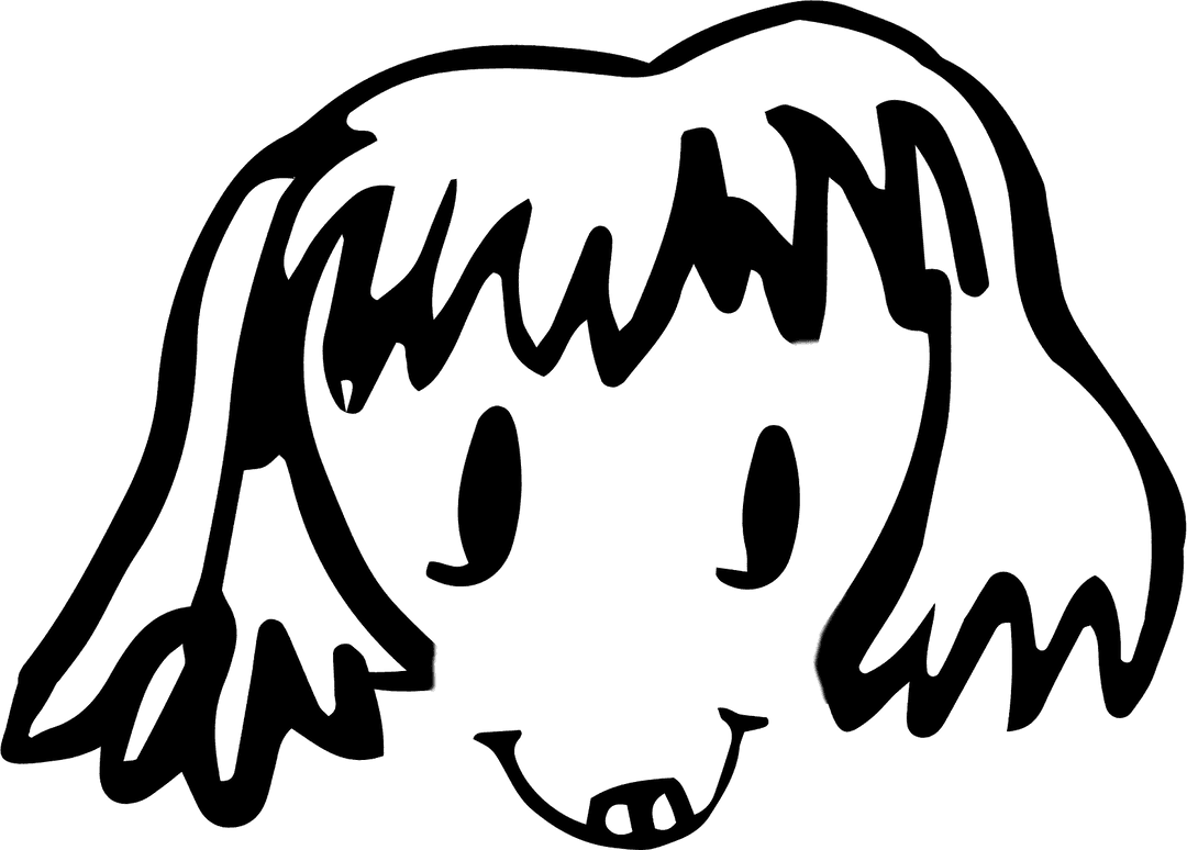 Transparent Minimalist Human Face Vector Design