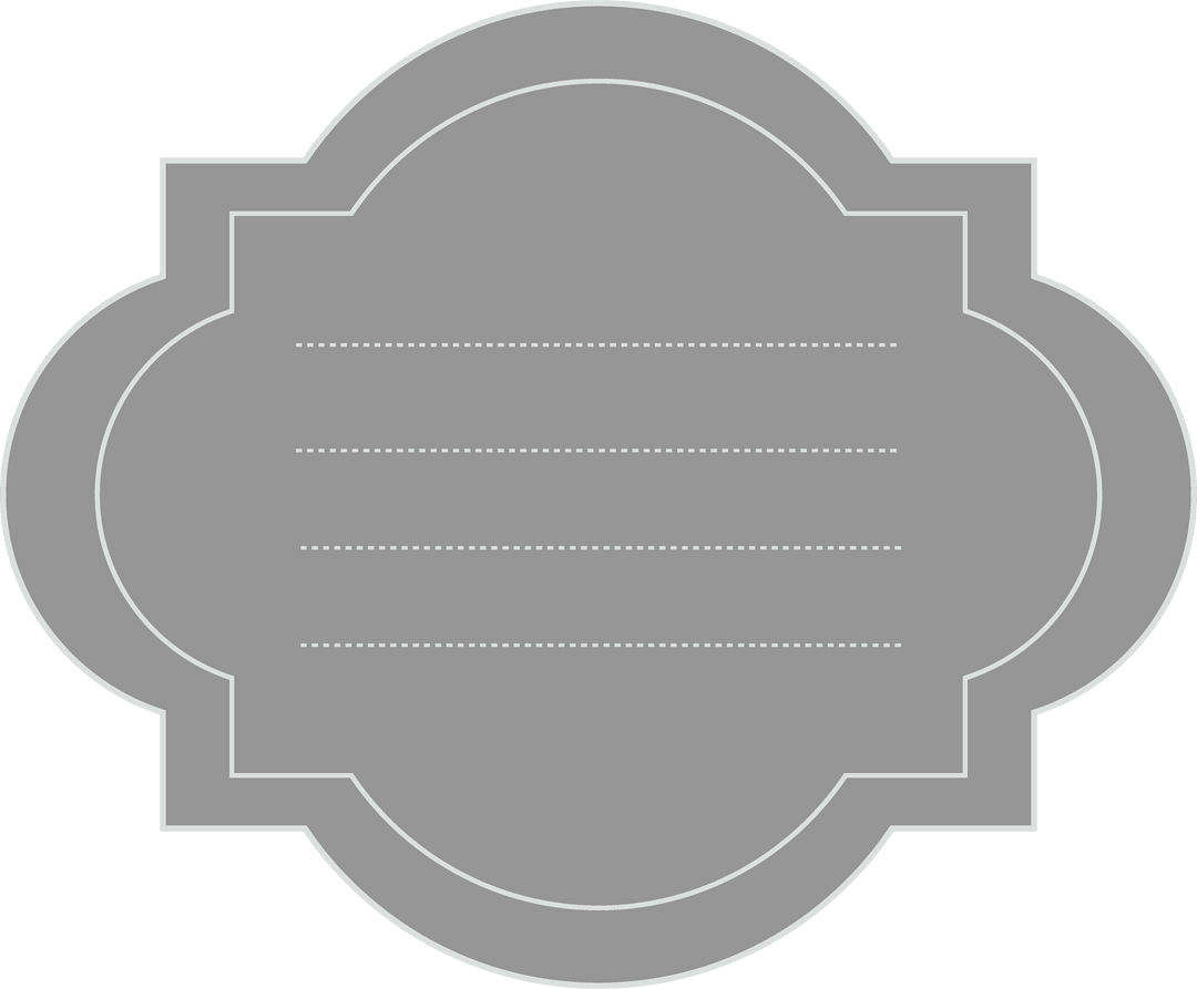Curved Blank Grey Label for Address or Product Cruisesupaasseness - Element Transparent Background