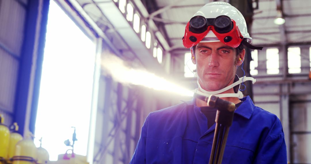 Industrial Engineer Using Welding Torch in Factory - Free Images, Stock Photos and Pictures on Pikwizard.com