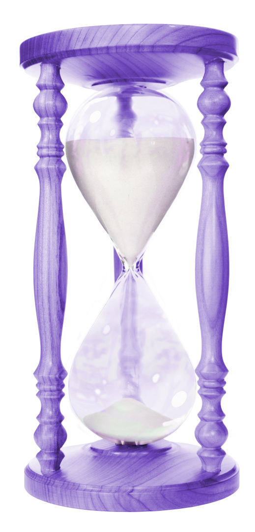 Purple Hourglass with Sand in Transparent Vector Illustration - Download Free Stock Images Pikwizard.com