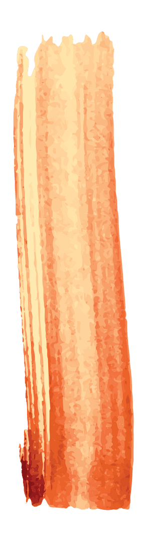 Large Orange Smudge with Copy Space on Transparent Background