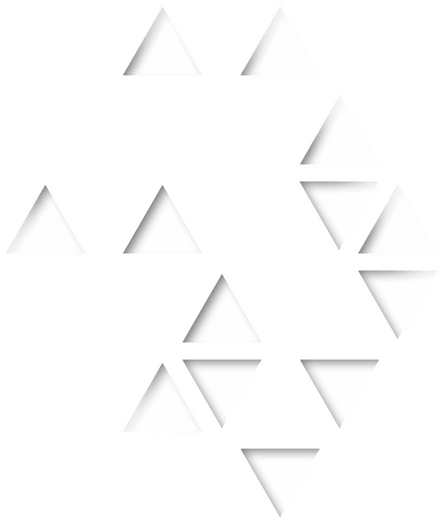 Abstract White Triangles on Transparent Background