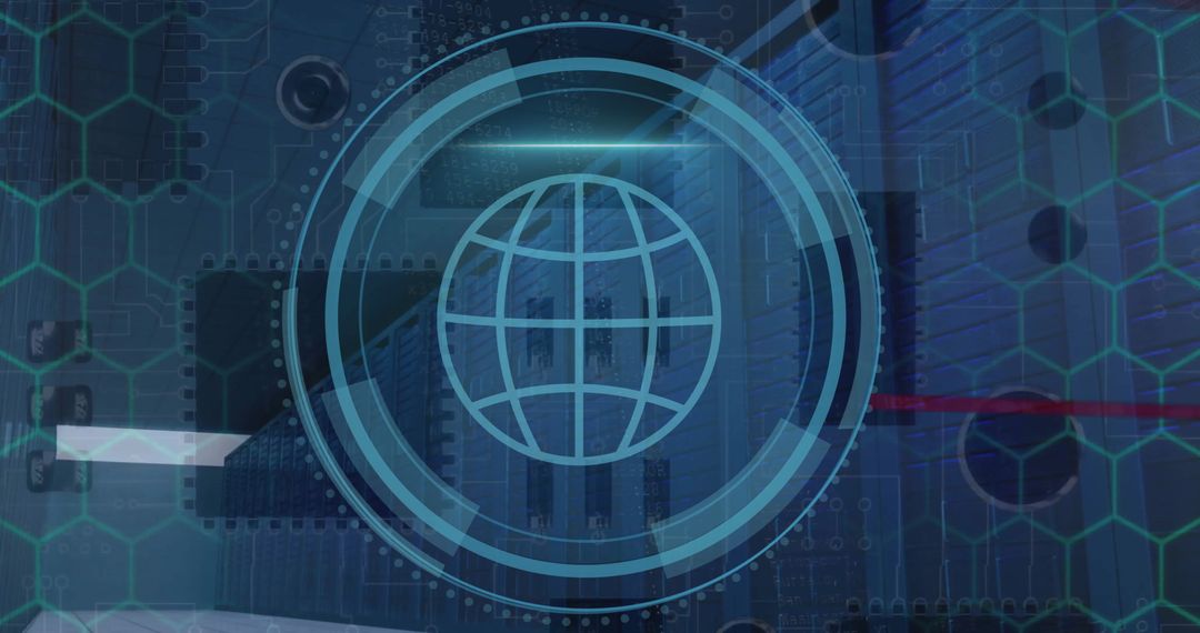 Global Network and Data Processing Digital Concept