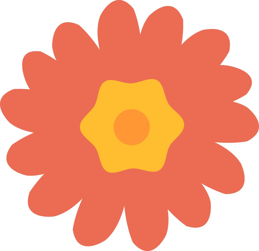 Stylized Flower with Transparent Background