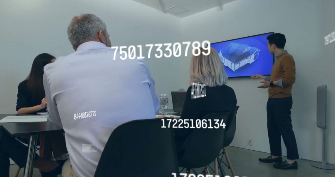 Collaborative Business Meeting with Data Projections