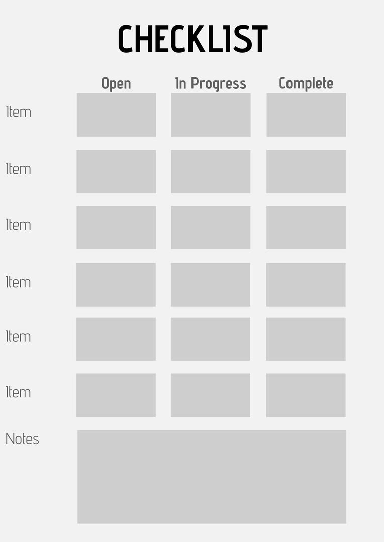 Minimalist Checklist Template for Task Management - Download Free Stock Images Pikwizard.com