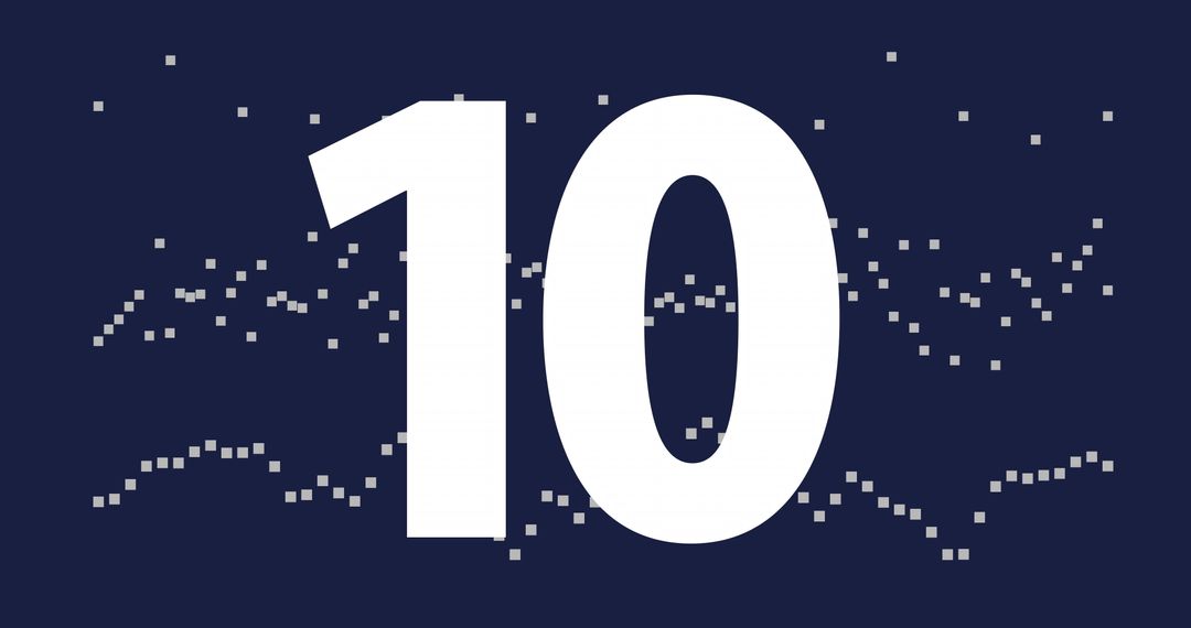 Digital Technology Theme Featuring Number 10 with Futuristic Design