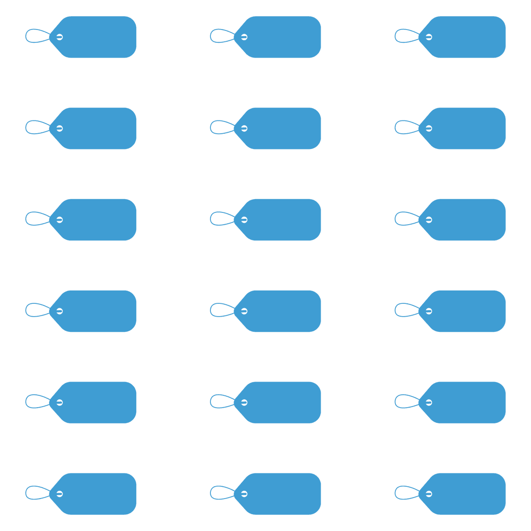 Blue Tags Pattern on Transparent Background for Shopping and Design Projects