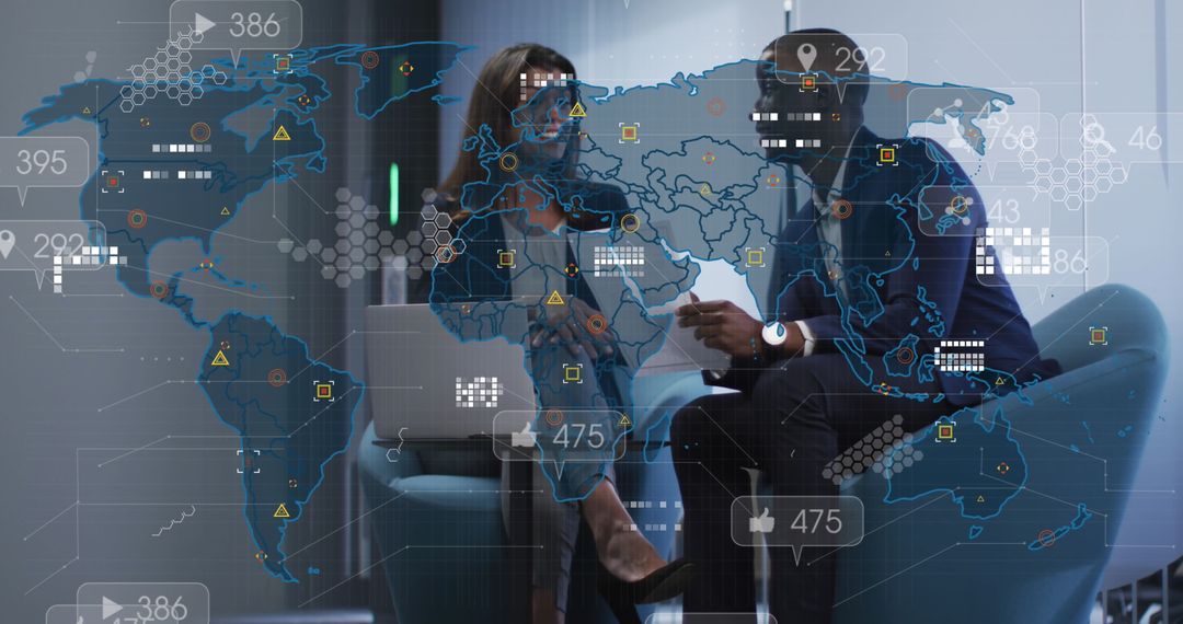 Global Networking in Business Discussion Concept