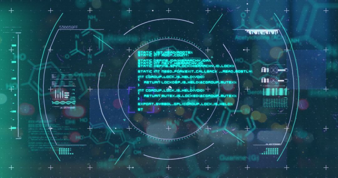 Futuristic Digital Interface with Scanning Display Programming Codes - Free Images, Stock Photos and Pictures on Pikwizard.com