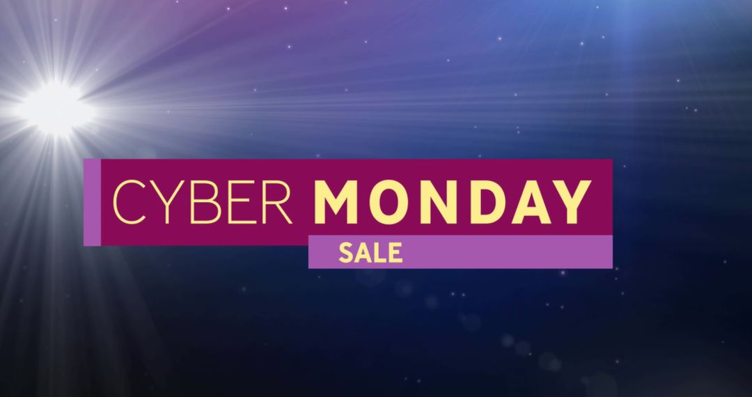 Digital Glowing Cyber Monday Sale Banner on Radiant Background