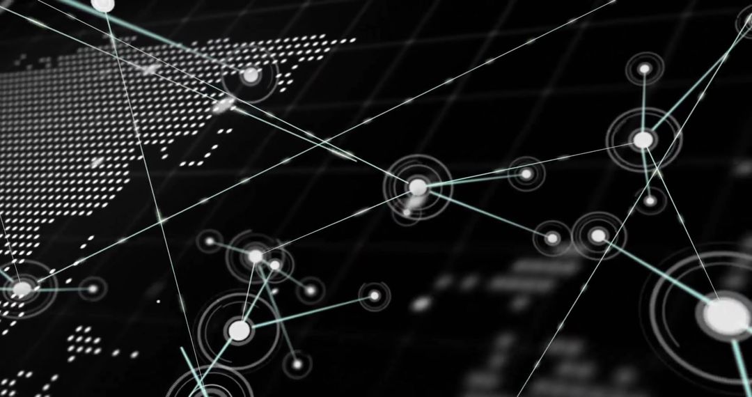 Dynamic Global Network Connections on Digital Map Background